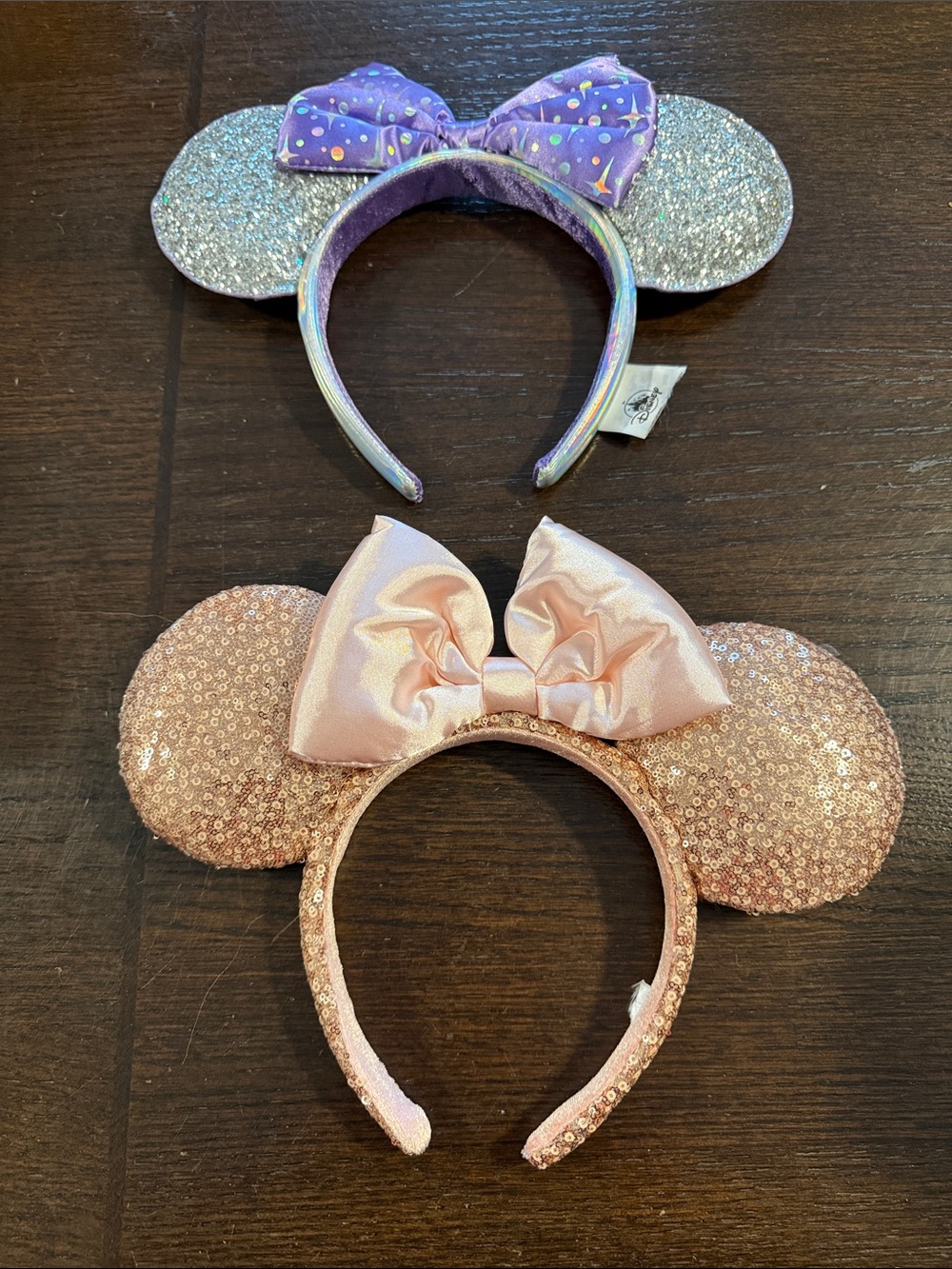 Disney Minnie Mouse Pink Sequin and Tomorrowland Ears No Tags